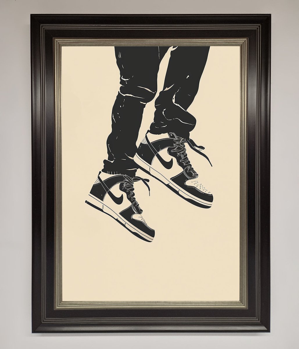 Trainers Bouncing Framed Wall Art