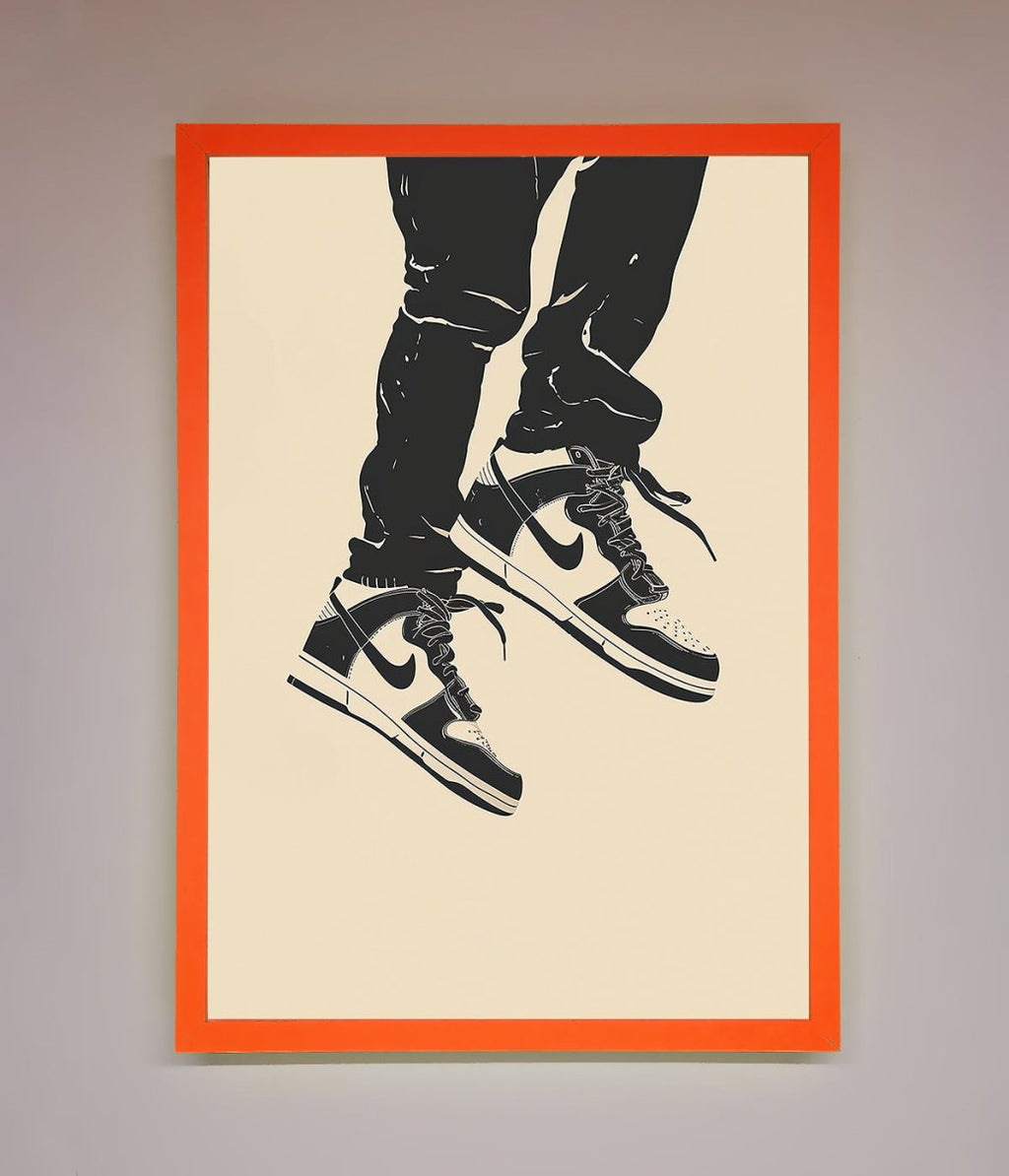 Trainers Bouncing Framed Wall Art