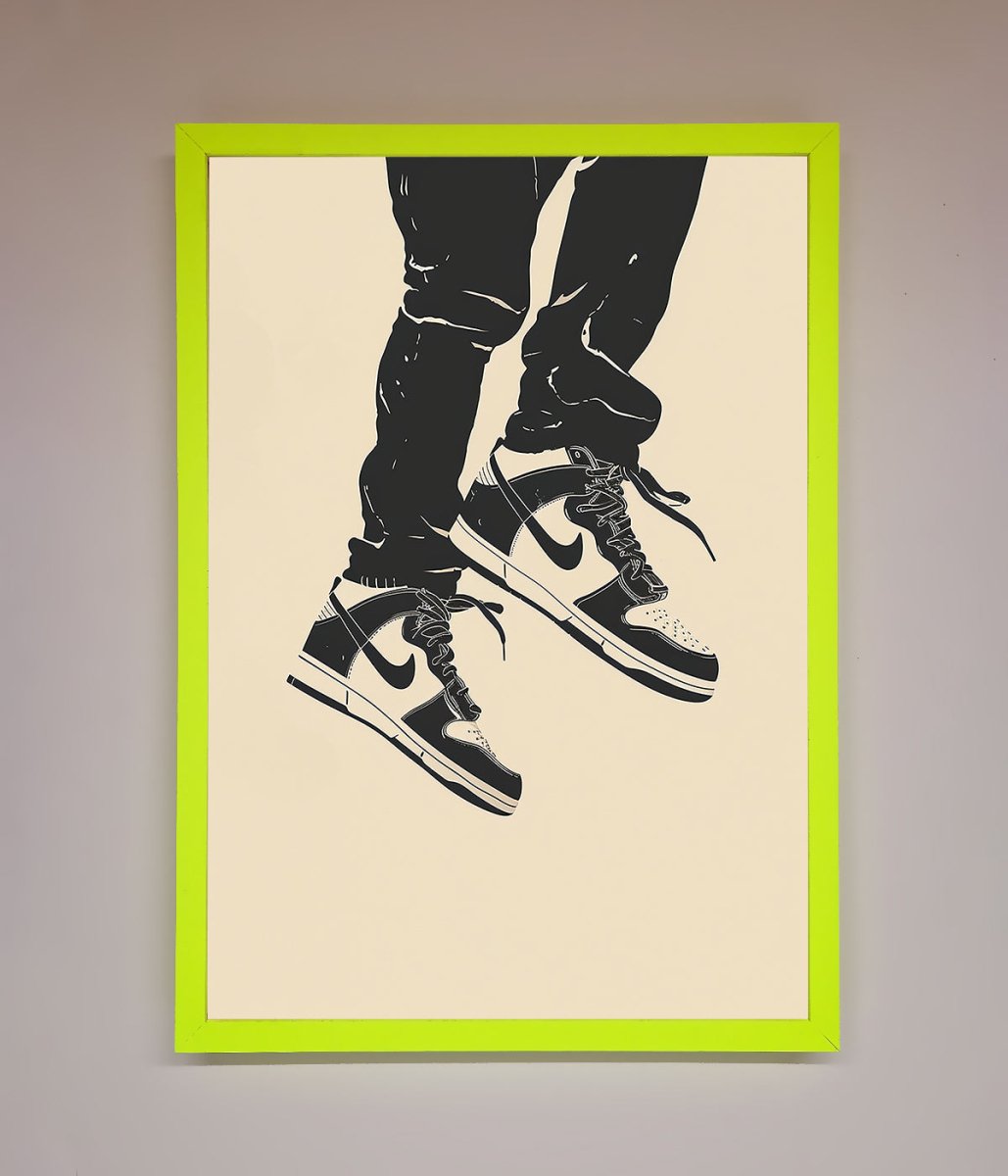 Trainers Bouncing Framed Wall Art