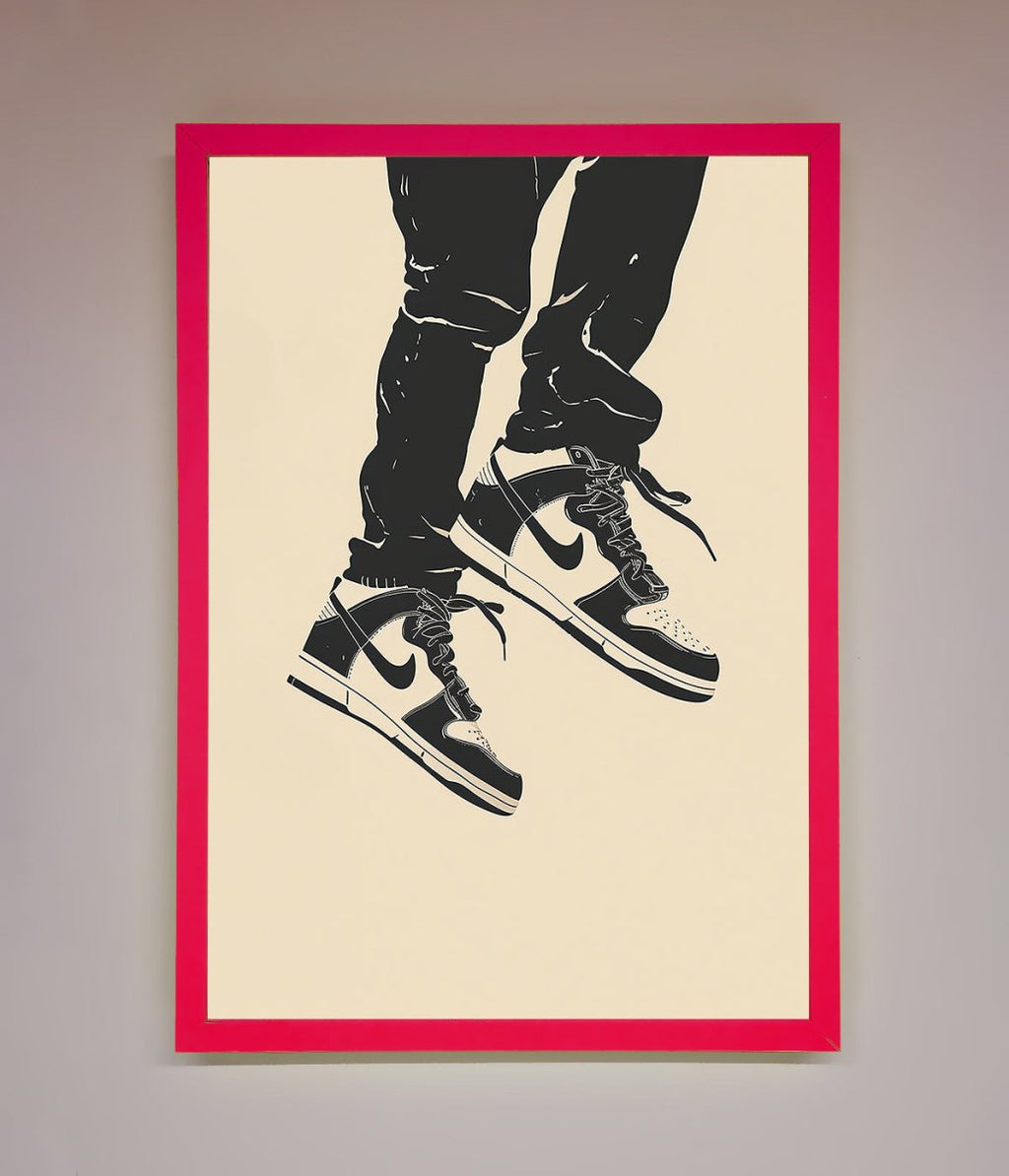 Trainers Bouncing Framed Wall Art