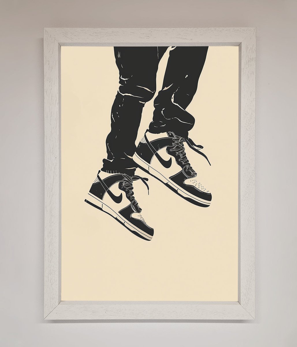 Trainers Bouncing Framed Wall Art