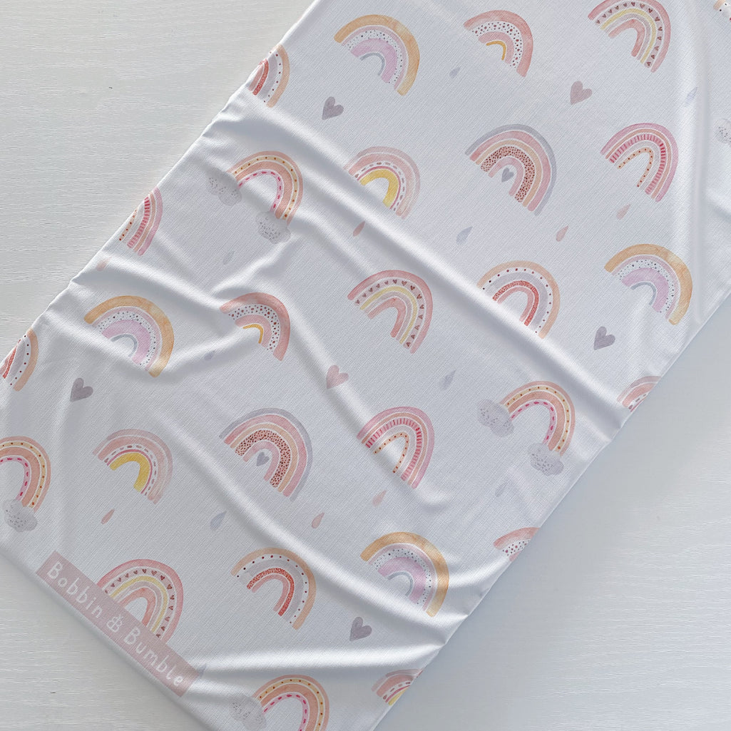Travel Changing Mat - Pink Rainbow
