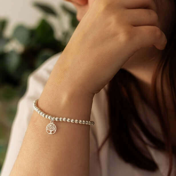 Tree of Life Sterling Silver Charm Bracelet