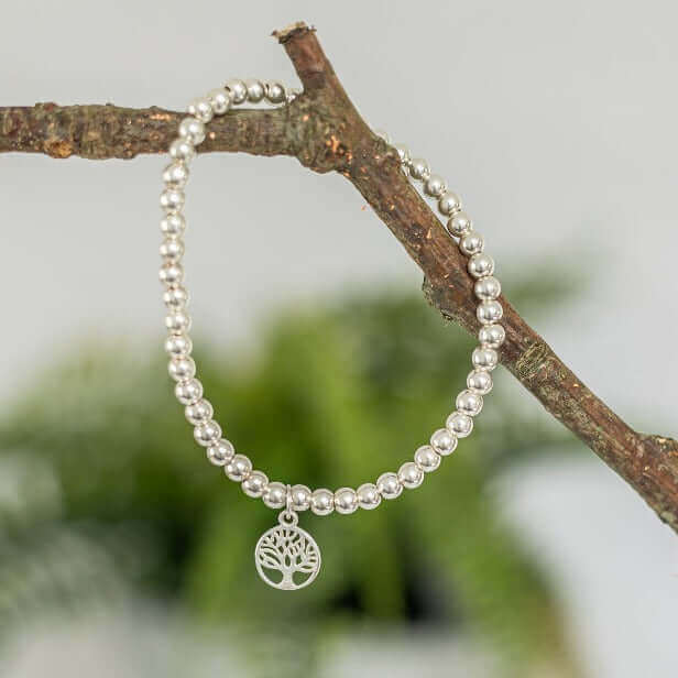 Tree of Life Sterling Silver Charm Bracelet