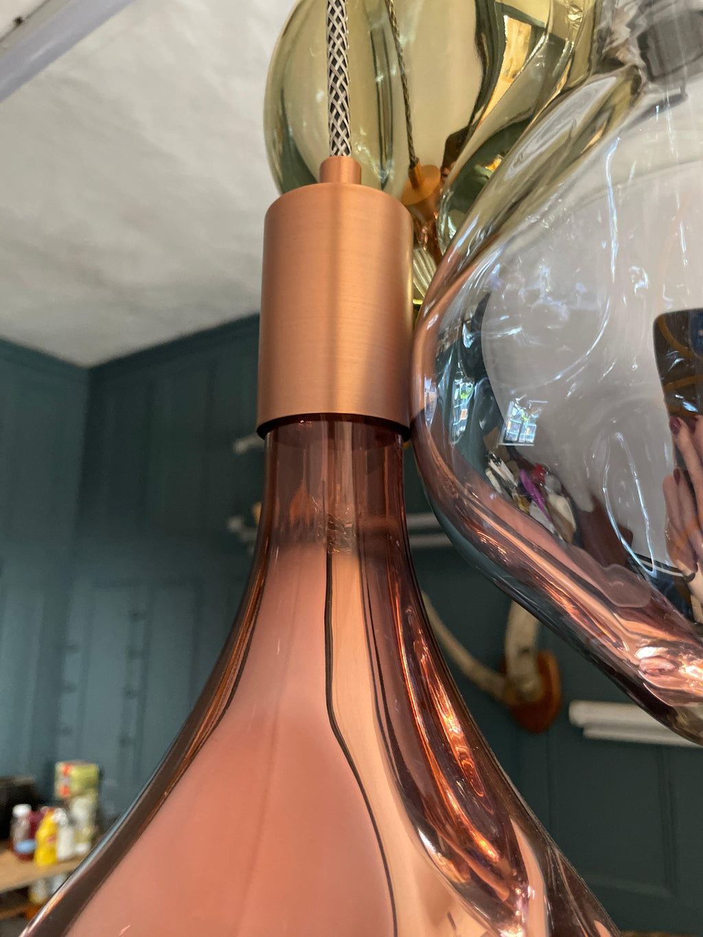 Triple Evo Cluster Pendant Light in Tri Colour