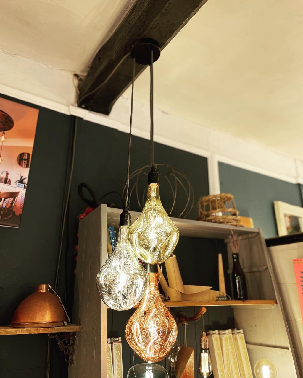 Triple Evo Cluster Pendant Light in Tri Colour