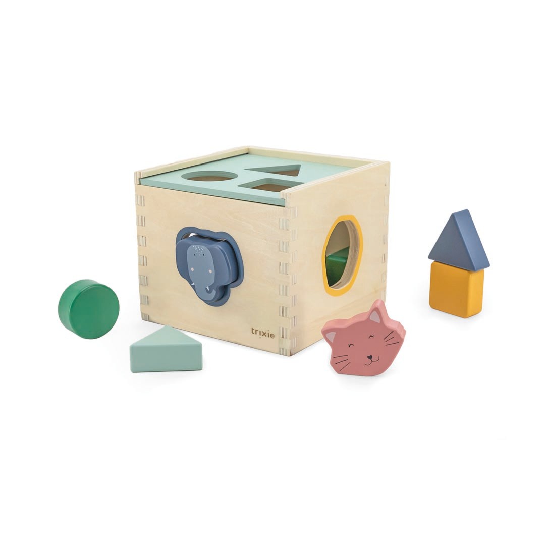 Fun & Educational Sorting Box - Enhance Your Child's Motor Skills and Learning with Shapes, Animals & Colors by Trixie Baby at www.brixbailey.com