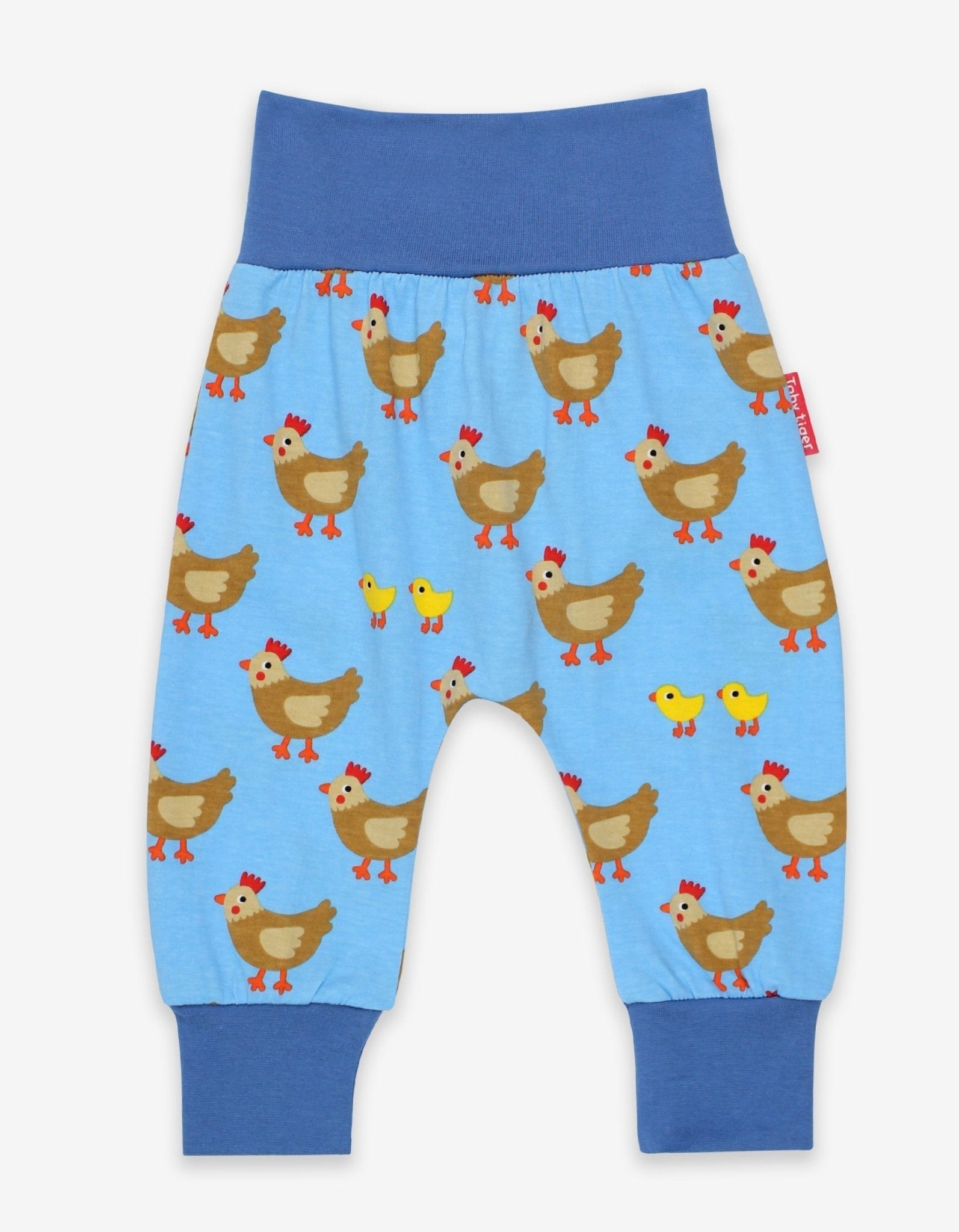 Organic Chicken Print Yoga Pants for Kids