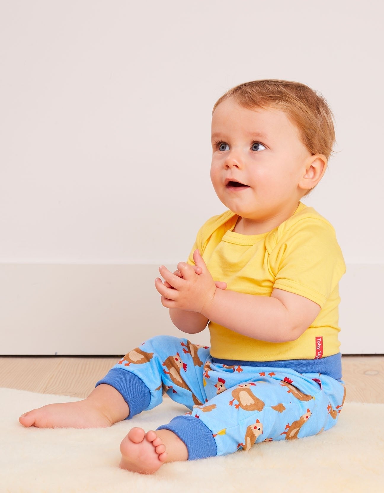 Organic Chicken Print Yoga Pants for Kids