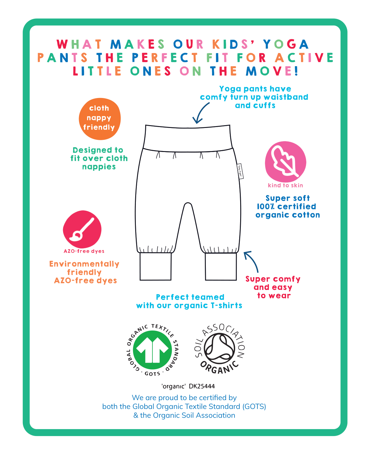 Organic Multi Star Print Yoga Pants