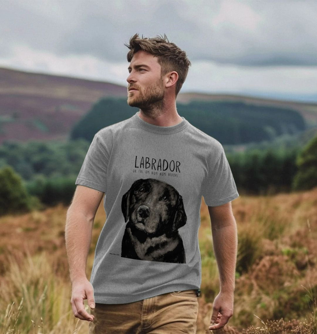 Black Labrador Men's T-Shirt Snack Goals and Tail Wags