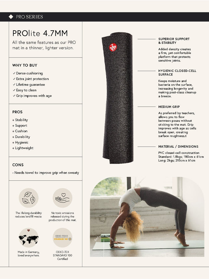 Standard Yoga Mat 71 Inches 4.7mm Lightweight