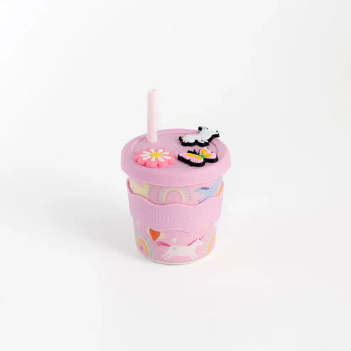 Unicorn Charm Cup 8oz with Straw and Swappable Charms