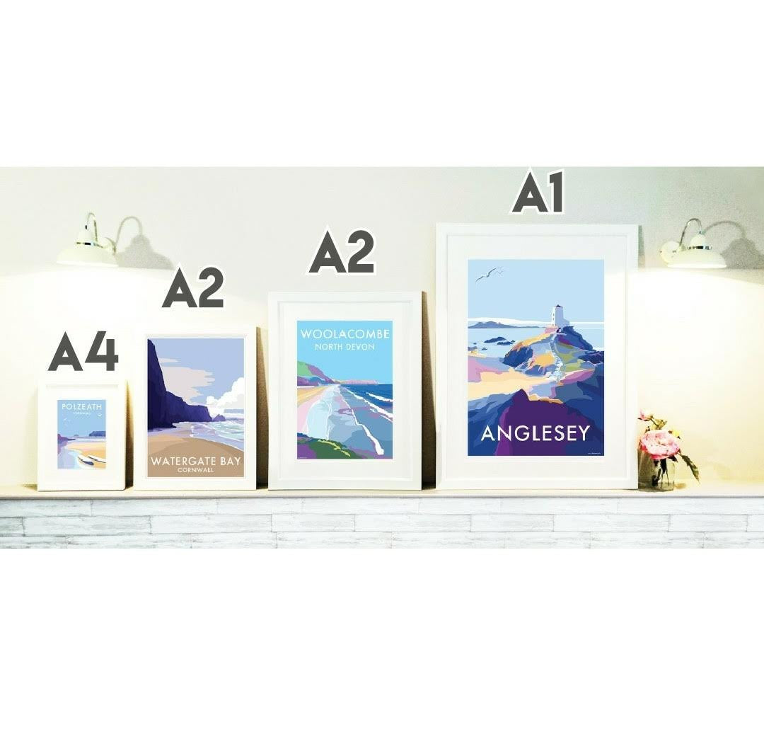 Rhosneigr Seaside Travel Poster Print