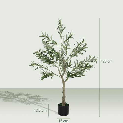 Indoor Artificial Olive Tree, 120cm Potted Silk Plant