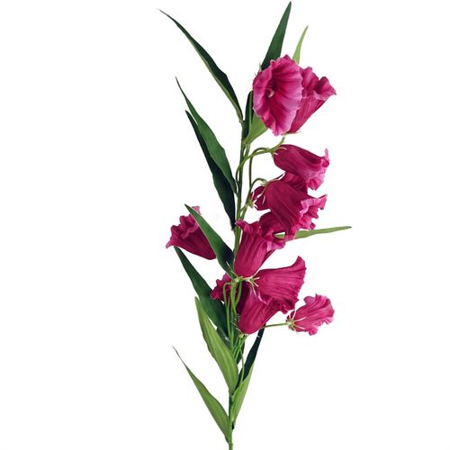 100cm Trumpet Artificial Flower Stem in Fuchsia Pink