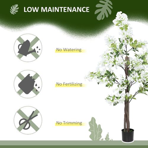 Potted Artificial Honeysuckle Flower Plant for Indoor and Outdoor Use in White