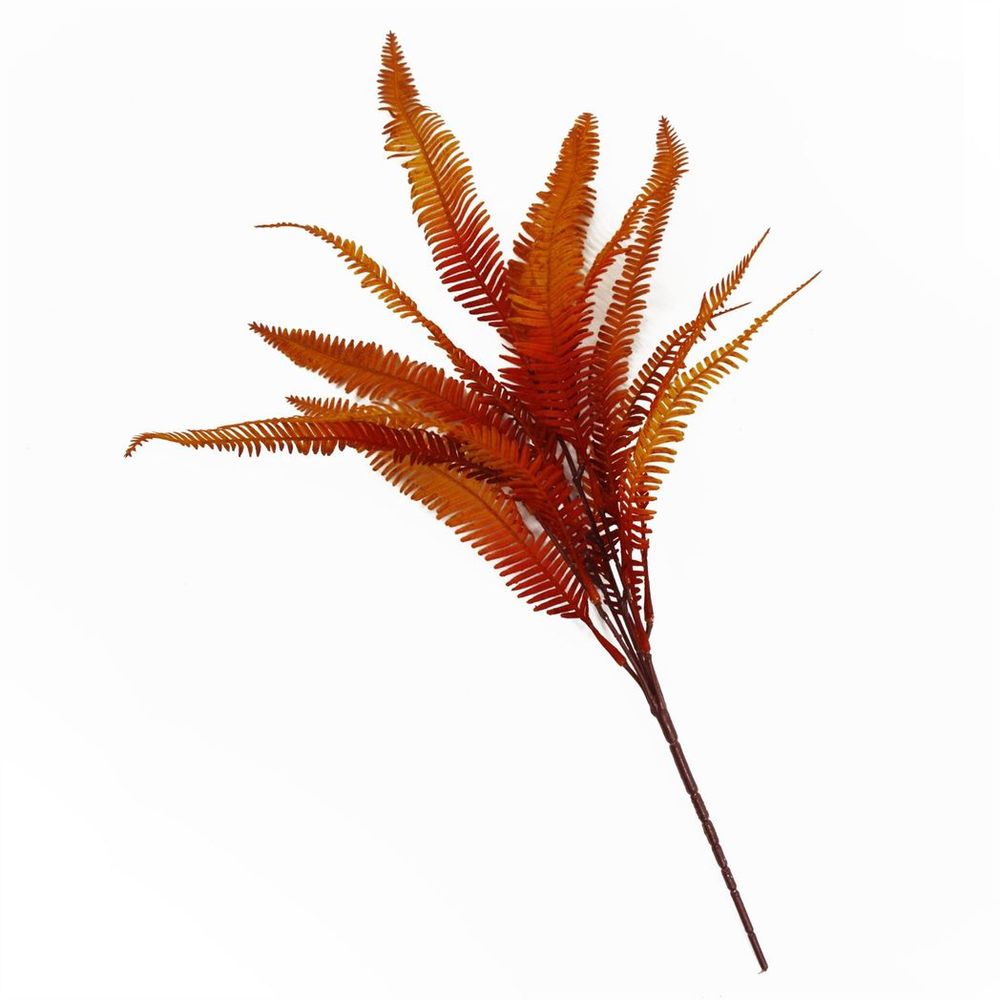 Artificial Autumn Fern Bush 55cm Lifelike Plant