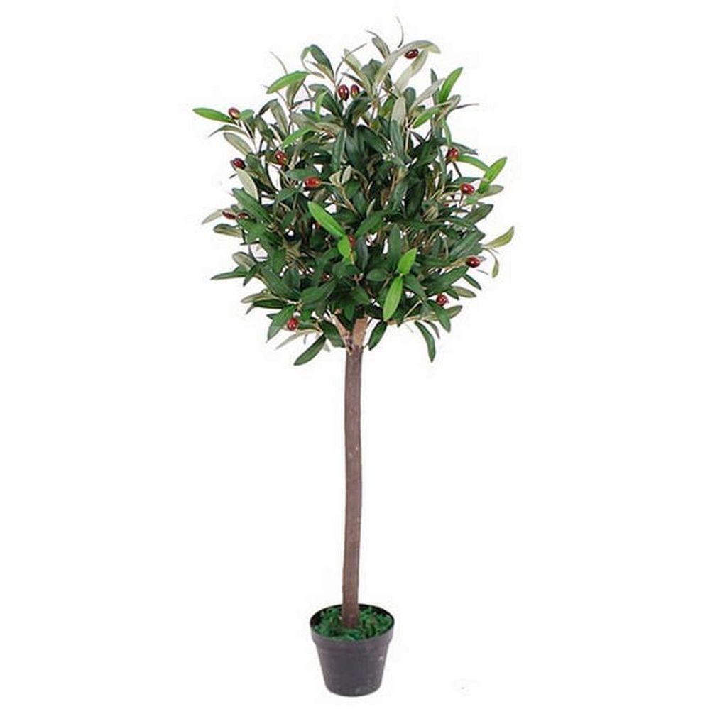 90cm Realistic Olive Tree in Black Pot