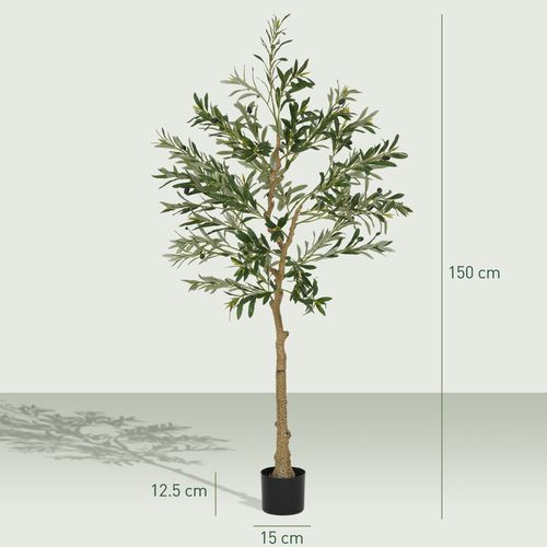 Indoor Artificial Olive Tree 150cm Potted Faux Silk Plant