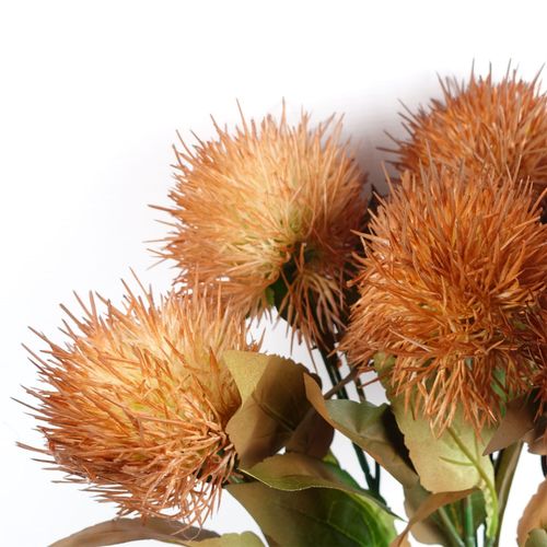 70cm Yellow Globe Thistle Artificial Flower Stem