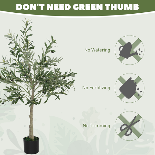 Indoor Artificial Olive Tree, 120cm Potted Silk Plant