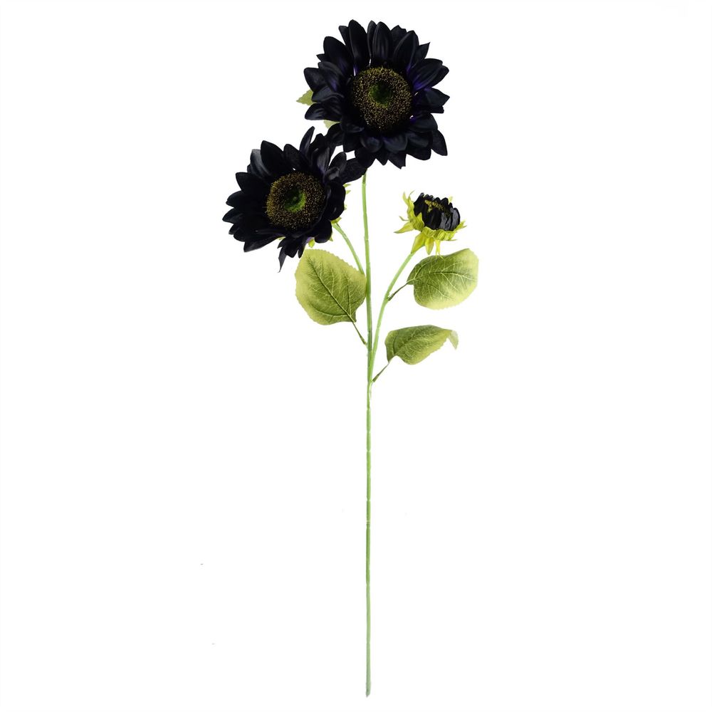 Purple Sunflower Arrangement with Glass Vase 100cm