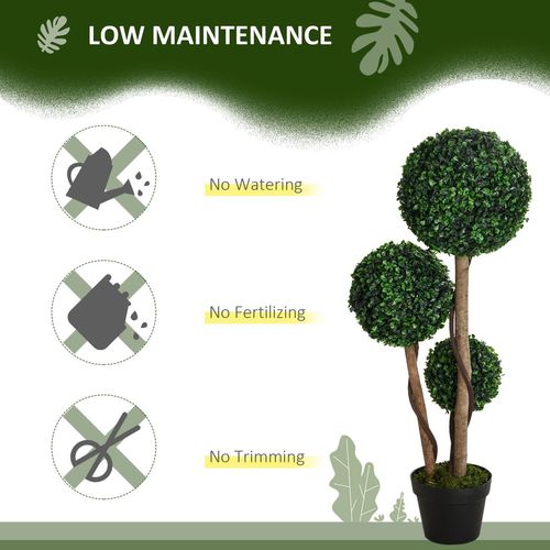 Artificial Boxwood Ball Topiary Tree 90cm Indoor Outdoor