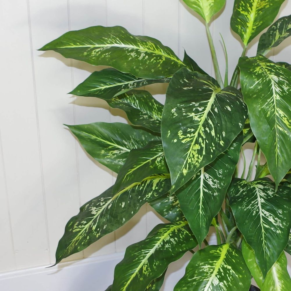 Large 100cm Fox's Aglaonema Artificial Tree with Gold Metal Planter