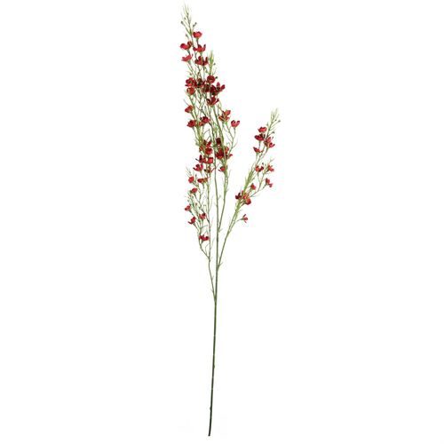 Pack of 6 Red Artificial Foliage Stems with Small Flowers 100cm