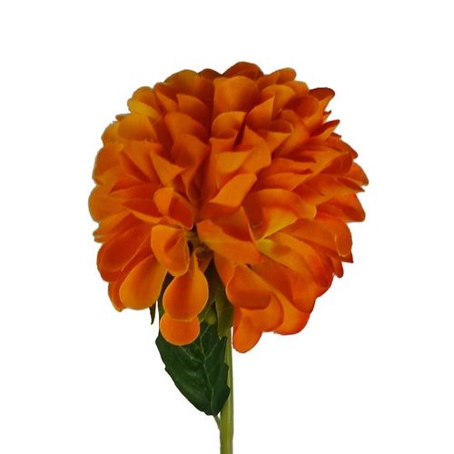 75cm Orange Dahlia Pompom Artificial Flower Stem