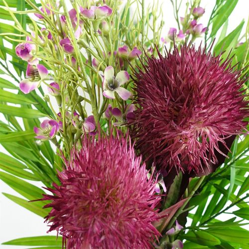 70cm Purple Globe Thistle Artificial Flower Stem