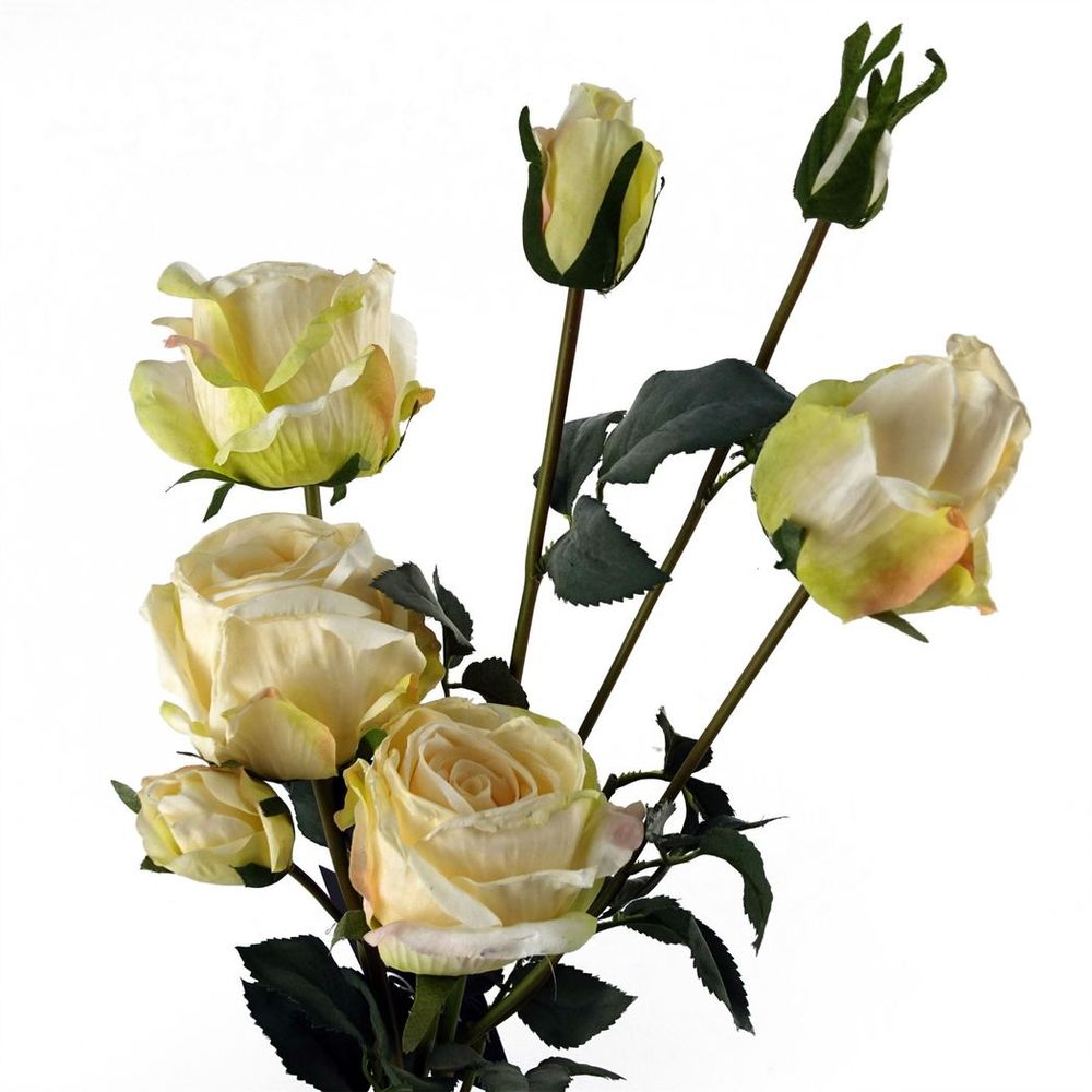 60cm Cream Rose Artificial Flowers Spray with Buds