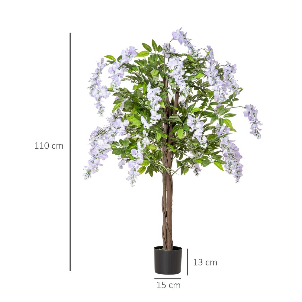 Realistic Wisteria Flower Tree 110cm Artificial Plant