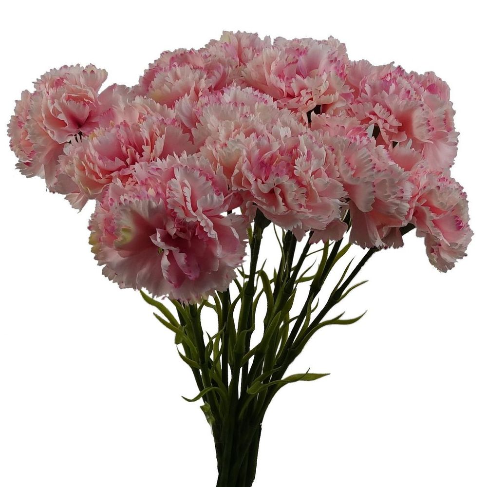 Pink Carnation Artificial Flowers Set of 12