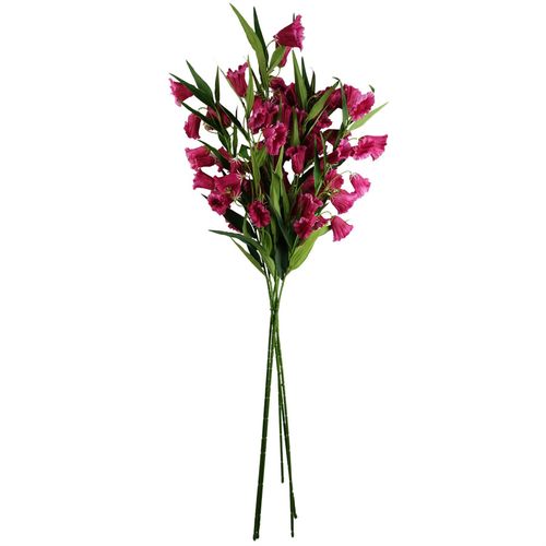 Pack of 6 Fuchsia Pink Trumpet Artificial Flower Stems 100cm