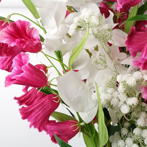 100cm Trumpet Artificial Flower Stem in Fuchsia Pink