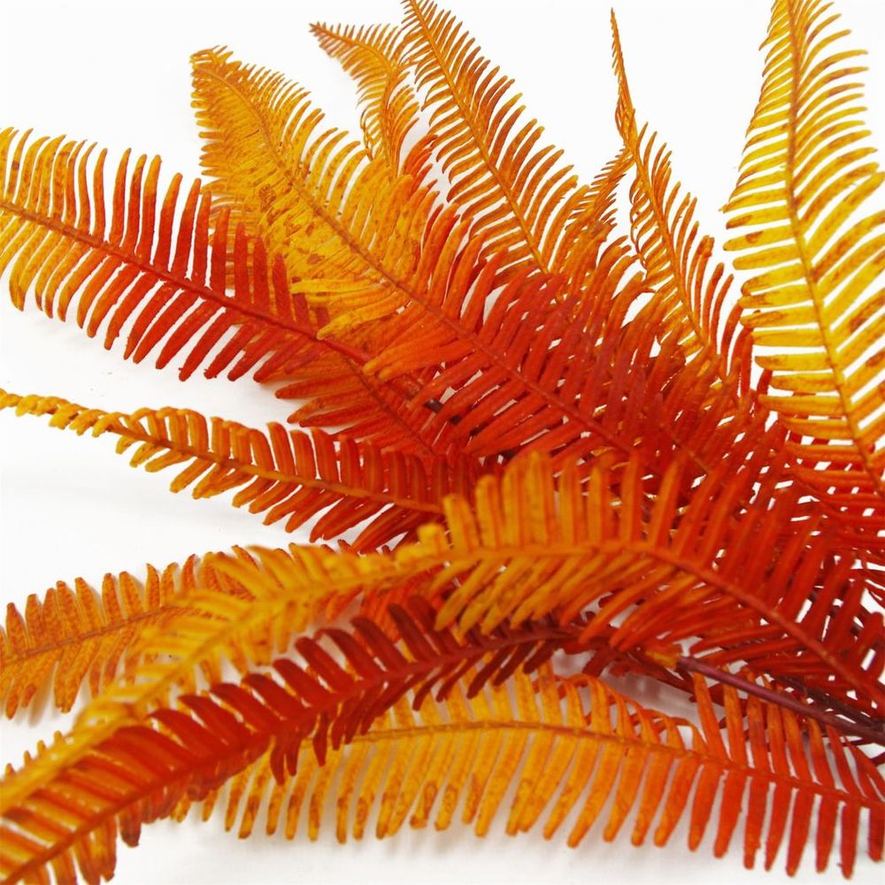 Artificial Autumn Fern Bush 55cm Lifelike Plant