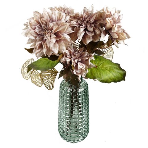 65cm Golden Leaves Flower Arrangement Stem