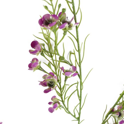 Purple Artificial Foliage Stems with Small Flowers Pack of 6