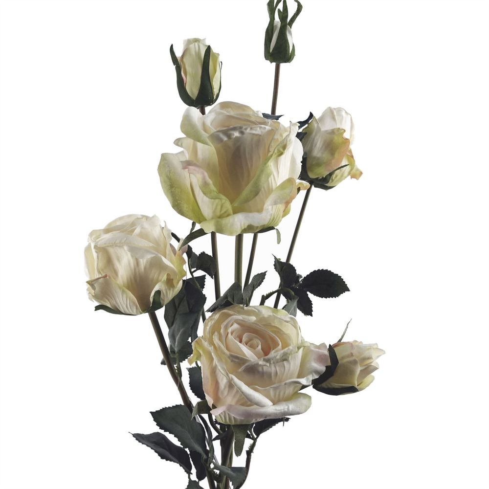 60cm Cream Rose Artificial Flowers Spray with Buds