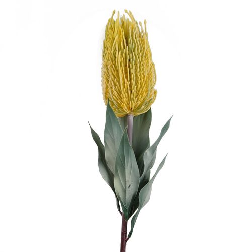 75cm Yellow Banksia Menziesii Artificial Flower Stem
