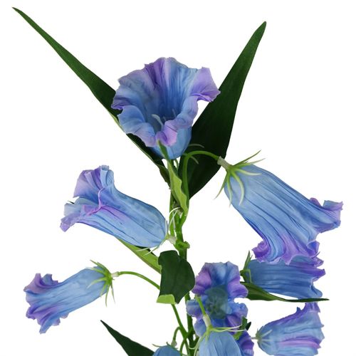 Blue Trumpet Artificial Flower Stems Pack of 6, 100cm