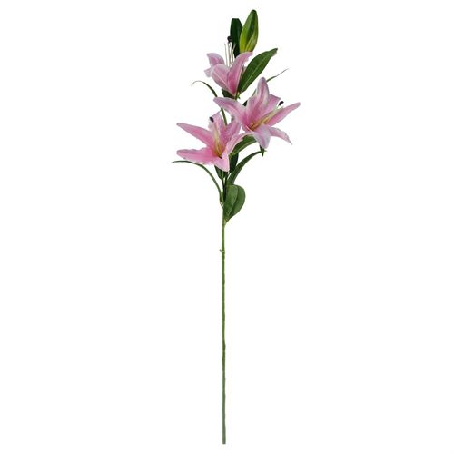 Pack of 6 Large Pink Lily Stems 100cm with 18 Flowers
