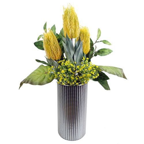 75cm Yellow Banksia Menziesii Artificial Flower Stem