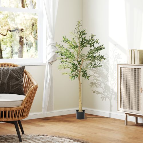 Indoor Artificial Olive Tree 150cm Potted Faux Silk Plant