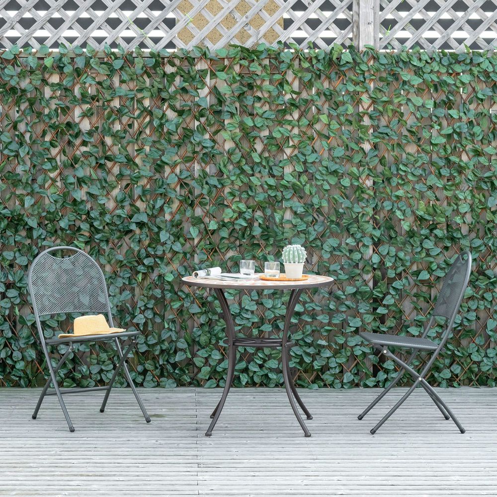 Expandable Artificial Plant Trellis Fence 2m x 1m Telescopic