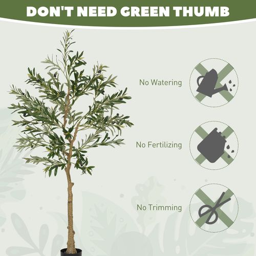 Indoor Artificial Olive Tree 150cm Potted Faux Silk Plant