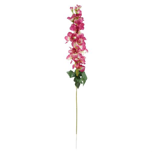 70cm Dark Pink Delphinium Artificial Flower Arrangement with Pink Vase