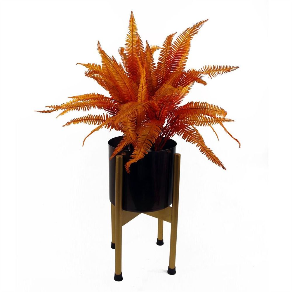 Artificial Autumn Fern Bush 55cm Lifelike Plant